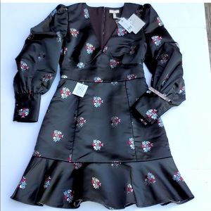 Joie Minia Satin Floral Brocade Dress 6 NWT